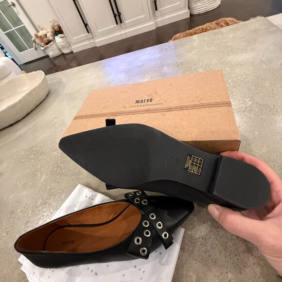 Anthropologie Maeve Grommet Bow Flats New in Box $168 retail - Picture 3 of 3